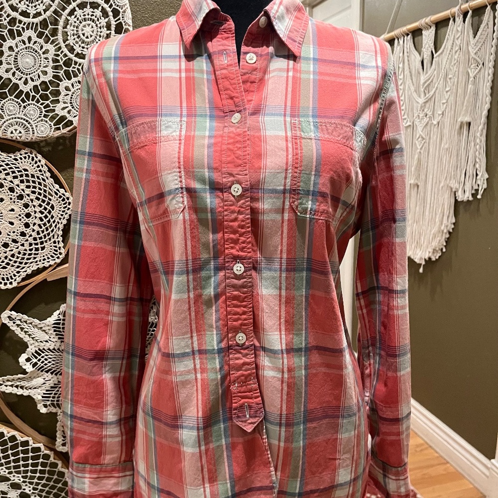 Lauren Jeans Co. Ralph Lauren Plaid Button-Up Shirt – Size L